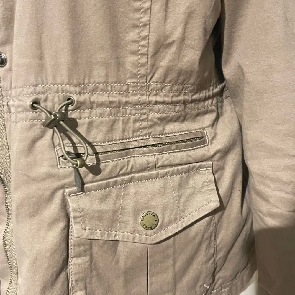 L.L.Bean womens khaki lined jacket Size S